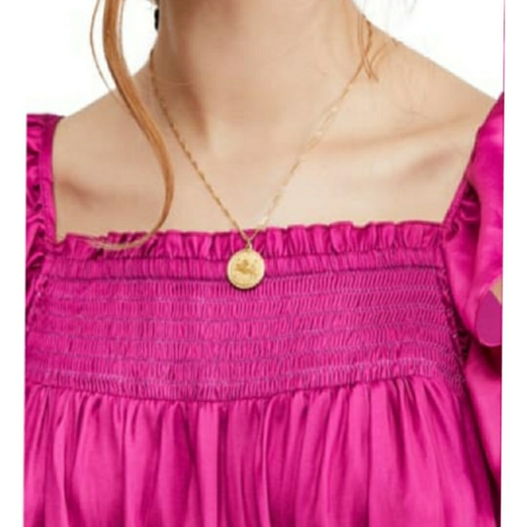 LAST 1❗FREE PEOPLE Want Your Love Hot Magenta Slip Dress - Picture 3 of 11